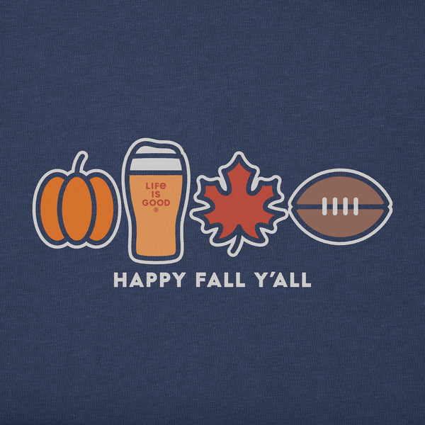 Life Is Good Men's Happy Fall Icons Short Sleeve Tee