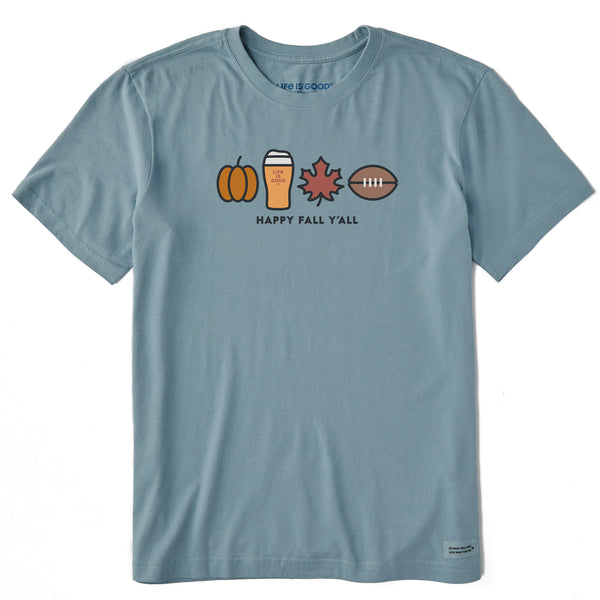 Life Is Good Men's Happy Fall Icons Short Sleeve Tee
