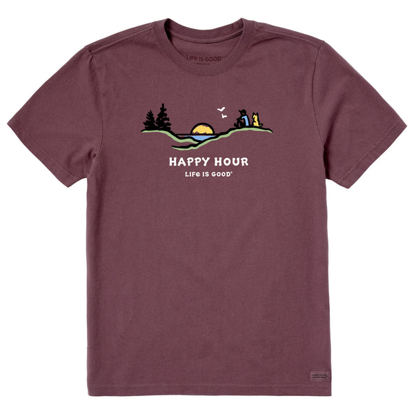 life is good Men's Happy Hour Pine Sunset Short Sleeve Tee