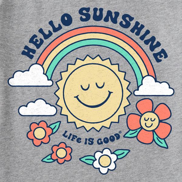 Life Is Good Men's Hello Sunshine Rainbow Sun Short Sleeve Crusher Tee