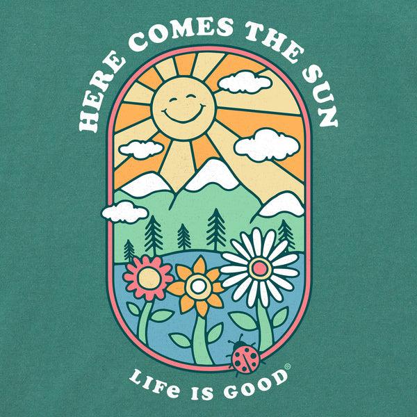 Life Is Good Men's Here Comes The Sun Retro Short Sleeve Tee
