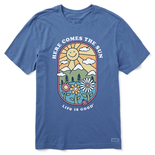 Life Is Good Men's Here Comes The Sun Retro Short Sleeve Tee