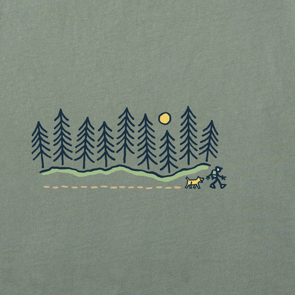 Life Is Good Men's Hiking In The Woods Medley Short Sleeve Tee