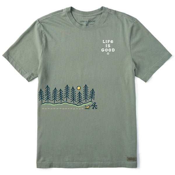 life is good Men's Hiking in the Woods Medley Short Sleeve Tee