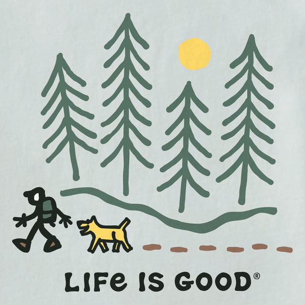 Life Is Good Men's Hiking Through The Woods Short Sleeve Tee