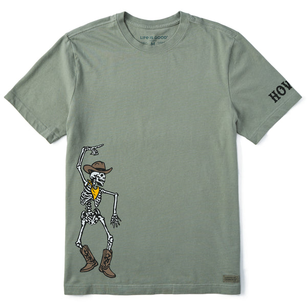 life is good Men's Howdy Cowboy Skeleton Short Sleeve Crusher Tee
