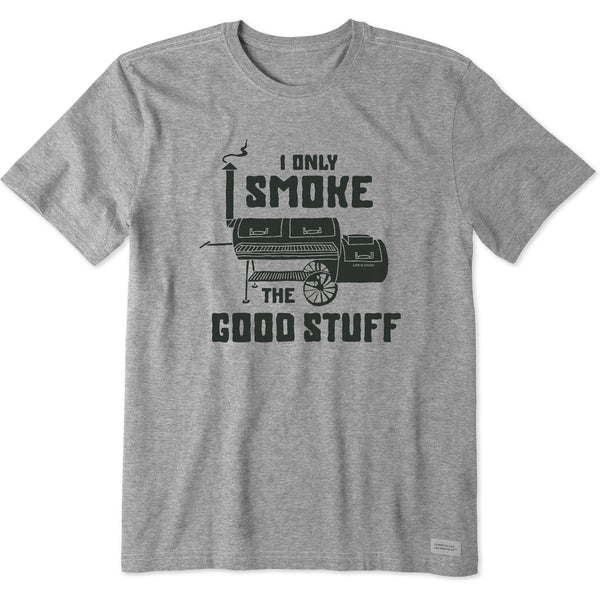 life is good Men's I Only Smoke the Good Stuff Short Sleeve Tee