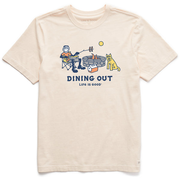 life is good Men's Jake and Rocket Dining Out Short Sleeve Crusher Tee