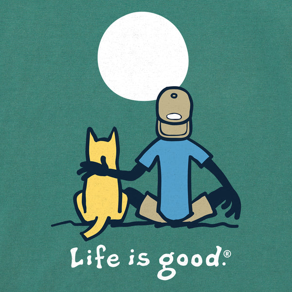 Life Is Good Men's Jake And Rocket Moon Short Sleeve Tee