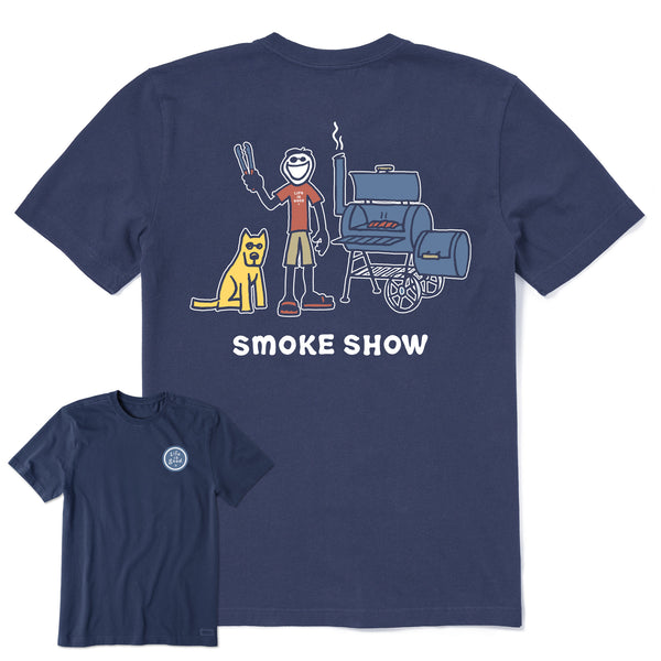 Life Is Good Men's Jake And Rocket Smoke Show Short Sleeve Crusher Tee