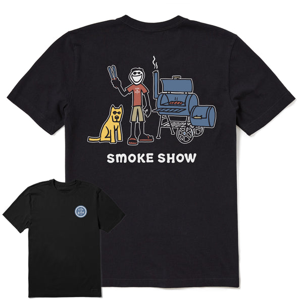 life is good Men's Jake and Rocket Smoke Show Short Sleeve Crusher Tee