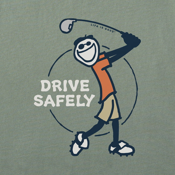 Life Is Good Men's Jake Golf Drive Safely Short Sleeve Tee