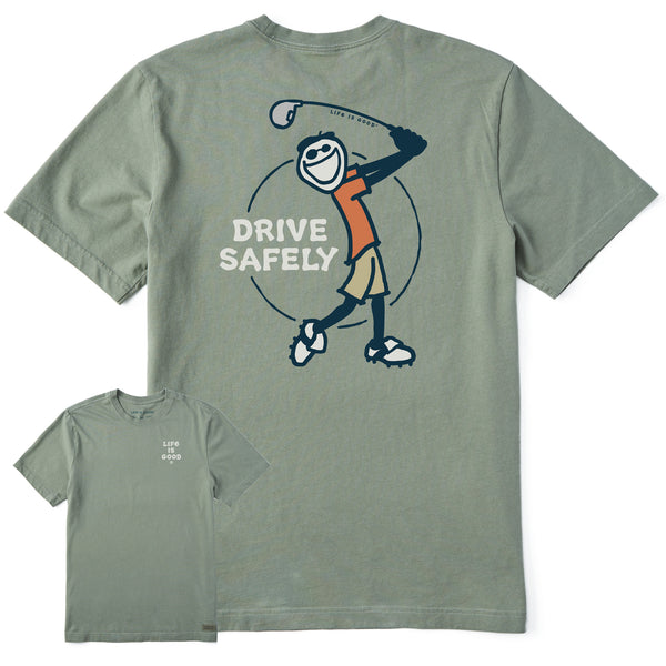 Life Is Good Men's Jake Golf Drive Safely Short Sleeve Tee