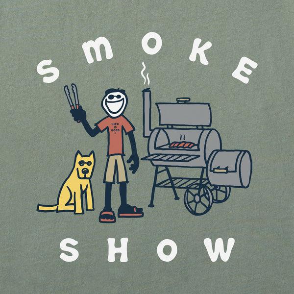 Life Is Good Men's Jake U0026 Rocket Smoker Short Sleeve Tee