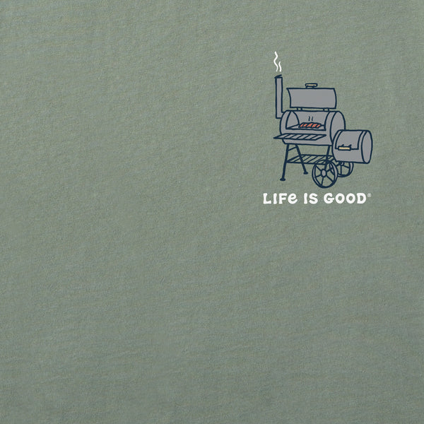 Life Is Good Men's Jake U0026 Rocket Smoker Short Sleeve Tee
