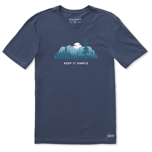 Life Is Good Men's Keep It Simple Evergreen Silo Short Sleeve Crusher-LITE Slim Fit Tee