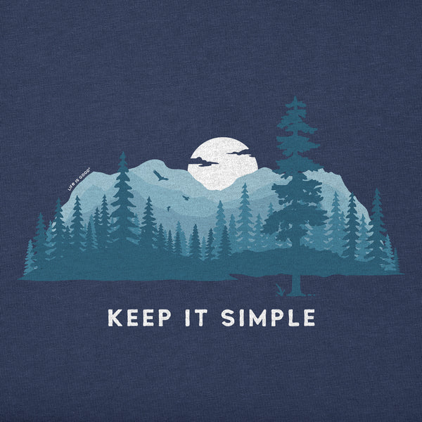 Life Is Good Men's Keep It Simple Evergreen Silo Short Sleeve Crusher-LITE Slim Fit Tee