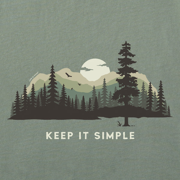 Life Is Good Men's Keep It Simple Evergreen Silo Short Sleeve Tee
