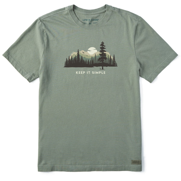 life is good Men's Keep it Simple Evergreen Silo Short Sleeve Tee