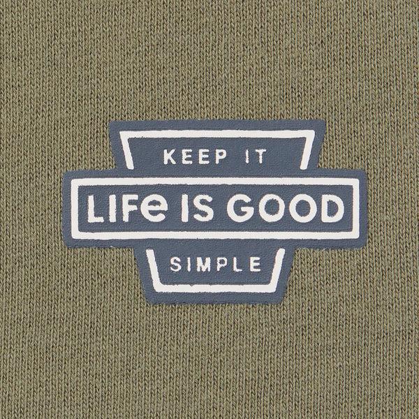 Life Is Good Men's Keep It Simple Sign Simply True Fleece Zip Hoodie
