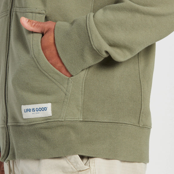 Life Is Good Men's Keep It Simple Sign Simply True Fleece Zip Hoodie