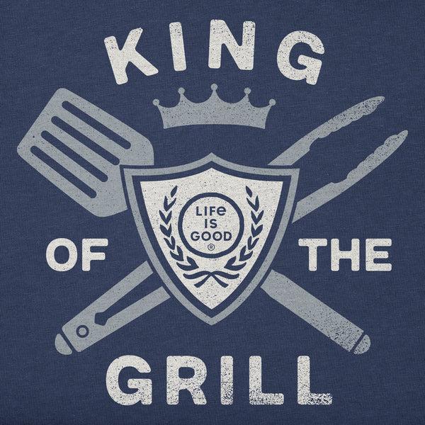 Life Is Good Men's King Of The Grill Shield Short Sleeve Tee