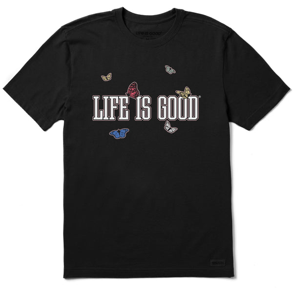 Life Is Good Men's Life Is Good Monarch Butterflies Short Sleeve Crusher Tee
