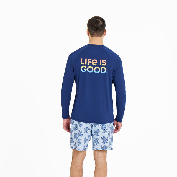 Life Is Good Men's Life Is Good Stack Long Sleeve Rashguard