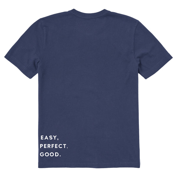 Life Is Good Men's Life Isn't Easy Message Short Sleeve Crusher Tee