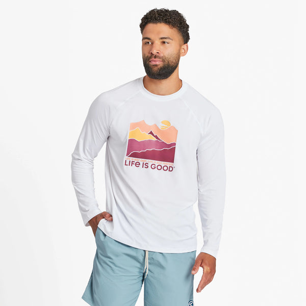Life Is Good Men's Life Isn't Easy Mountains Long Sleeve Rashgaurd