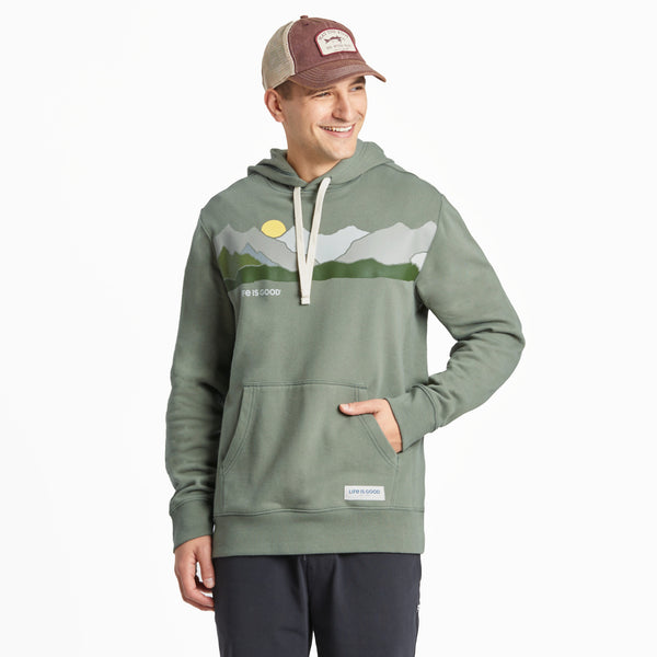 life is good Men's Life Isn't Perfect Mountains Simply True Fleece Hoodie