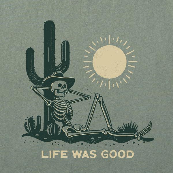 Life Is Good Men's Life Was Good Cowboy Skull Short Sleeve Tee
