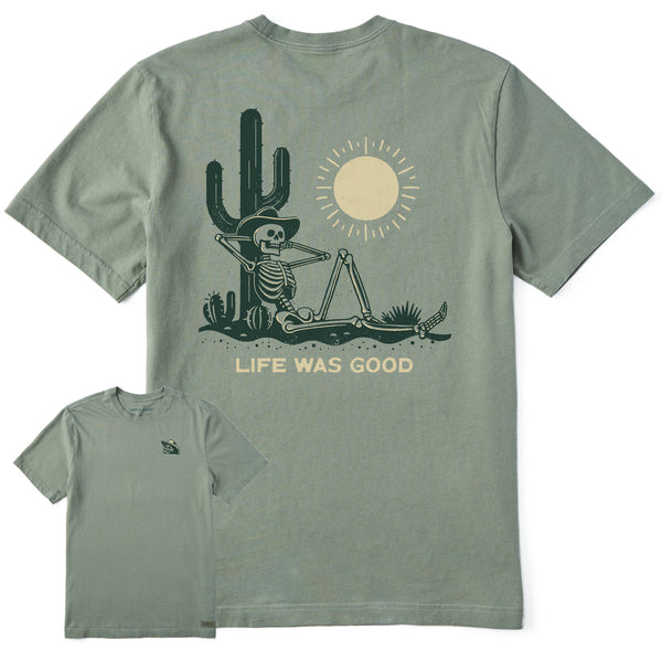 life is good Men's Life was Good Cowboy Skull Short Sleeve Tee