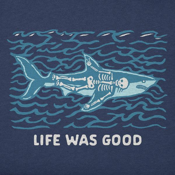 Life Is Good Men's Life Was Good Shark Short Sleeve Tee