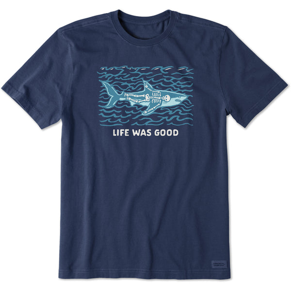 life is good Men's Life Was Good Shark Short Sleeve Tee