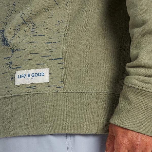 Life Is Good Men's LIG Great Outdoors Landscape Simply True Fleece Crew