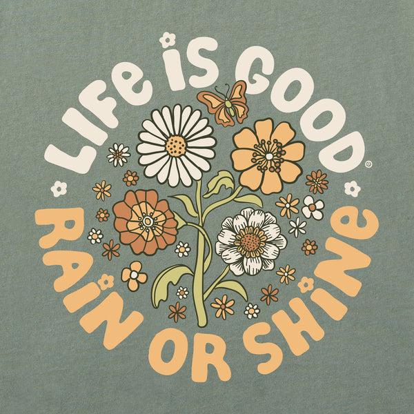 Life Is Good Men's LIG Rain Or Shine Flowers Short Sleeve Tee