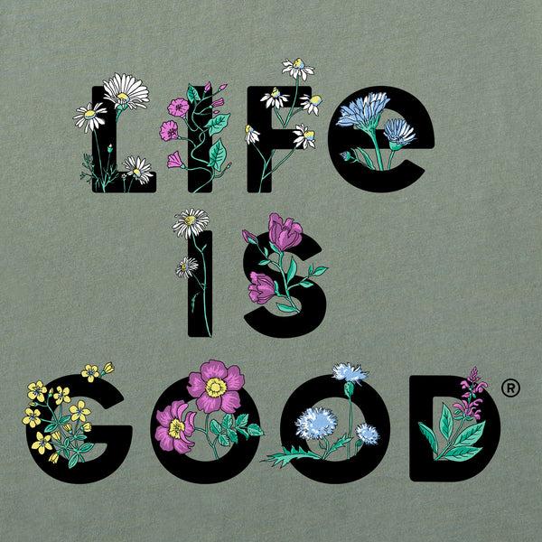 Life Is Good Men's LIG Stack Flowers Short Sleeve Crusher Tee