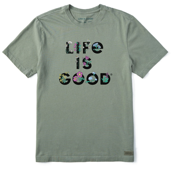 life is good Men's LIG Stack Flowers Short Sleeve Crusher Tee