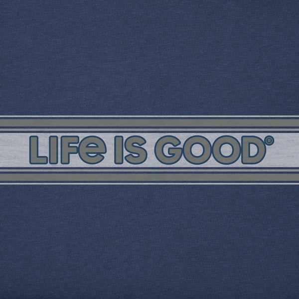 Life Is Good Men's LIG Stripes On Stripes Simply True Fleece Crew