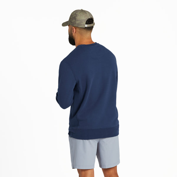 Life Is Good Men's LIG Stripes On Stripes Simply True Fleece Crew