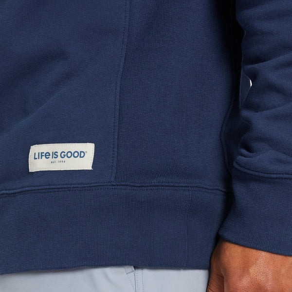 Life Is Good Men's LIG Stripes On Stripes Simply True Fleece Crew