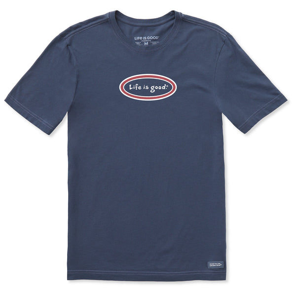 Life Is Good Men's LIG Vintage Oval Short Sleeve Crusher-LITE Slim Fit Tee