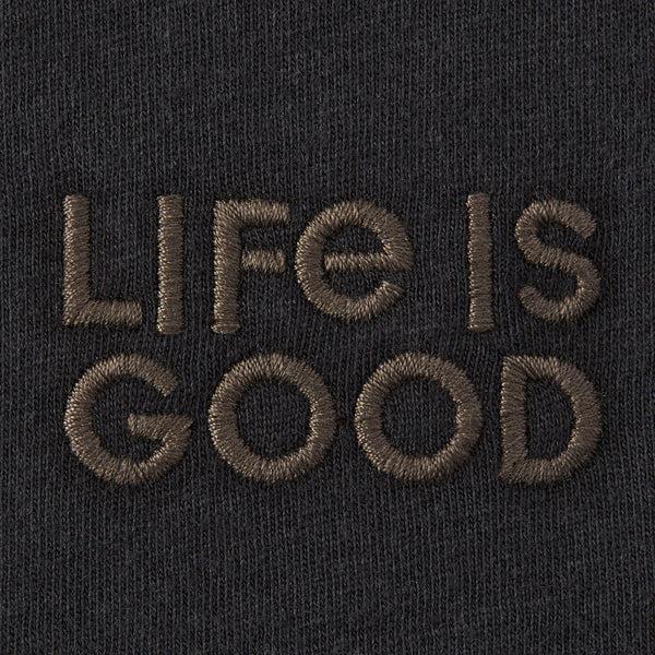 Life Is Good Men's LIG Wordmark Stack Short Sleeve Crusher-LITE Polo