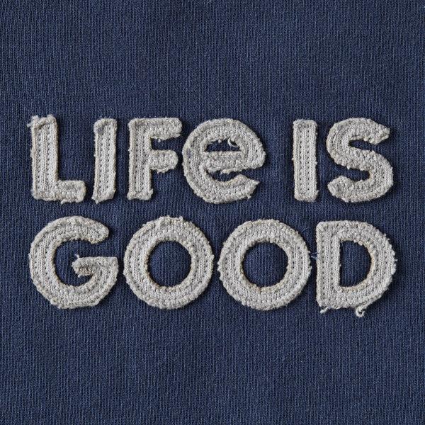 Life Is Good Men's LIG Wordmark Stack Simply True Fleece Zip Hoodie
