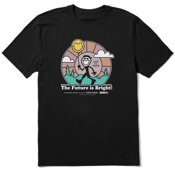 Life Is Good Men's LIG X S.W.Smiley Bright Future Short Sleeve Crusher Tee