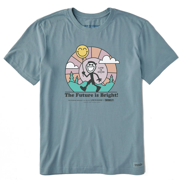 life is good Men's LIG x S.W.Smiley Bright Future Short Sleeve Crusher Tee