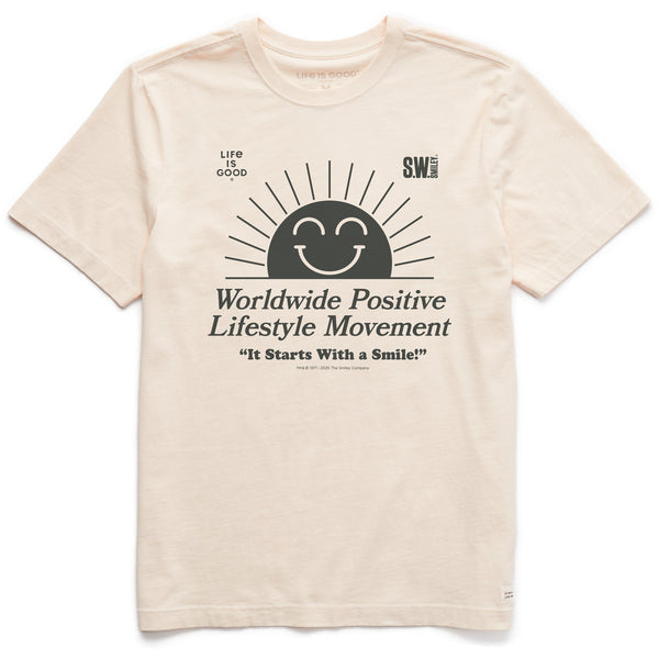 Life Is Good Men's LIG X S.W.Smiley Rising Sun Short Sleeve Crusher Tee