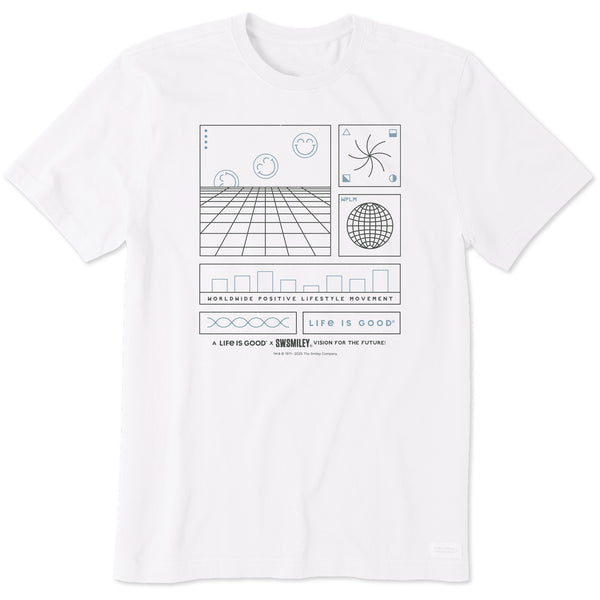 Life Is Good Men's LIG X S.W.Smiley Schematic Short Sleeve Crusher Tee