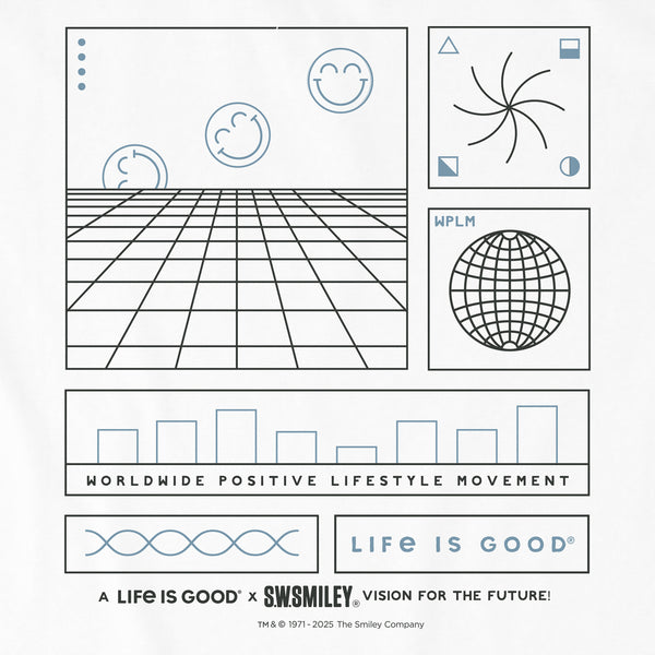 Life Is Good Men's LIG X S.W.Smiley Schematic Short Sleeve Crusher Tee